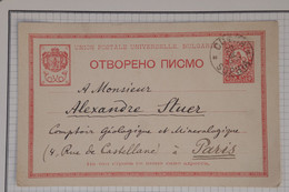 BA12  BULGARIE  BELLE CARTE  1906 SOFIA  POUR PARIS   FRANCE +++++AFFRANCH. INTERESSANT - Briefe U. Dokumente