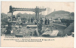 ECAUSSINES - N° 10.941 - CARRIERES DE RESTAUMONT M. M. RYEZ FILS ET Cie VUE GENERALE DES CHANTIERS ET SCIERIES - Ecaussinnes