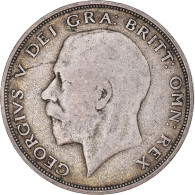 Monnaie, Grande-Bretagne, George V, 1/2 Crown, 1921, TB+, Argent, KM:818.1a - K. 1/2 Crown