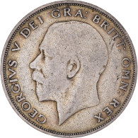 Monnaie, Grande-Bretagne, George V, 1/2 Crown, 1922, TB+, Argent, KM:818.1a - K. 1/2 Crown