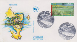 Enveloppe  FDC   1er  Jour   MAYOTTE     Lac   DZIANI   DZAHA      PAMANDZI  2001 - Otros & Sin Clasificación