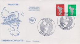 Enveloppe  FDC   1er  Jour   MAYOTTE     Timbres  Courants    MAMOUDZOU   2001 - Otros & Sin Clasificación