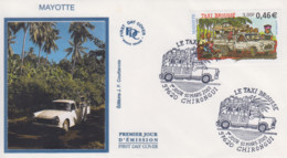 Enveloppe  FDC   1er  Jour   MAYOTTE    Le  TAXI  BROUSSE    CHIRONGUI   2001 - Altri & Non Classificati