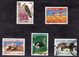 Burkina Faso 1998  Birds And Animals 5V USED - Burkina Faso (1984-...)