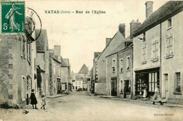Vatan * La Rue De L'église Du Village * Commerce Magasin - Altri & Non Classificati