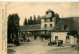 St Genou * Le Moulin Du Village * 2 Cpa * Minoterie Usine * Automobile Voiture Ancienne - Autres & Non Classés