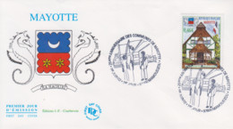 Enveloppe  FDC  1er  Jour    MAYOTTE    25éme  Anniversaire  Des  Communes   2002 - Otros & Sin Clasificación