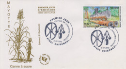 Enveloppe  FDC  1er  Jour    MAYOTTE    Vestiges  De  L' Industrie  Sucriére   CHIRONGUI   2002 - Andere & Zonder Classificatie