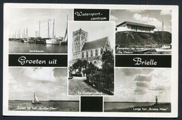 Groeten Uit Brielle , Jachthaven - Used 10-12-1959  - 2 Scans For Condition.(Originalscan !!) - Brielle