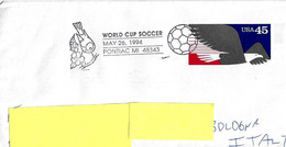 USA - 1994 PONTIAC Coppa Mondo Calcio World Championship Soccer (uccello, Pallone) Su Aerogramme Viaggiato - 8463 - Cernícalo