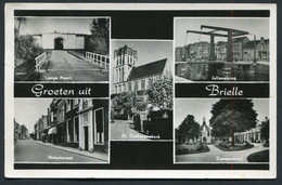 Groeten Uit Brielle , Zeemansasyl - Used + 1955  - 2 Scans For Condition.(Originalscan !!) - Brielle
