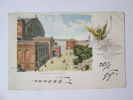 Germany-Berlin:Anhalter Bahnhof/Gare/Railway Station,carte Post.litho 1899/1899 Mailed Litho Postcard - Lichterfelde