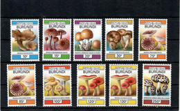 Burundi 1992 . Mushrooms. 10v. - Unused Stamps