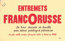 VIEUX PAPIERS BUVARD 13 X 21 CM ENTREMETS FRANCORUSSE - Food