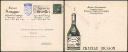 Exportation - N°768 Sur Lettre Illustrée "Grand Armagnac" (Agence De Bruxelles) > Charleroi - 1948 Exportation