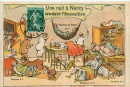 Nancy * CPA Illustrateur 1908 * Une Nuit Pendant L'Exposition ! - Nancy