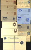 1879-1957 Postal Stationery Range Of U (9) & Unused (7) Incl. QV 1a Card To Sera, Cancelled Squared Circle And 'N.I Agen - Other & Unclassified