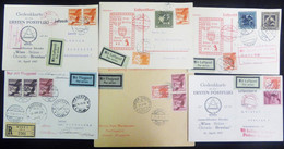 1927-30 First Flight Covers (6) Incl. 1927 OLAG/CSA/LUFTHANSA Vienna - Berlin Official OLAG Card, Another For Vienna - P - Other & Unclassified