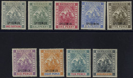 1897-98 Diamond Jubilee Set, Optd SPECIMEN, SG.116s/24s. (9) Cat. £275 - Other & Unclassified