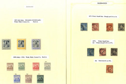 1871-1968 M & U Collection On Leaves Incl. 1871 Small Star (½d), (4d), 6d & 1s U, 1872 (1d) 6d & 1s U, (4d), 1873 (½d) U - Other & Unclassified