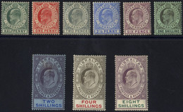 1906 MCCA Colours Changed Set, Fine M, SG.66/74. (9) Cat. £650 - Other & Unclassified