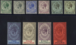 1912-24 MCCA Set (excl. 1d), Fine M Incl. 1s (2), SG.76/85, Cat. £350 - Other & Unclassified