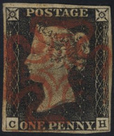 Plate 3 CH, Four Good Margins, Fine Red MC. (1) - Unclassified