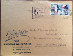 Enveloppe à En-tête E. Schoenfelder Ciné Photo-Projections STRASBOURG 996 St CYR Sur Lettre - 1921-1960: Modern Period