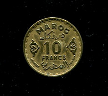 Maroc - Pièce De 10 F De 1951 - Mohammed V - Aluminium-bronze - - Morocco