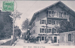 Gimel VD, Hôtel De La Poste Et Attelage De 2 Chevaux (3021b) - Gimel