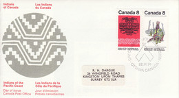 5120) History Postmark Cancel With Brochure Indian BC Coast Canada FDC Postmark Cancel - Brieven En Documenten