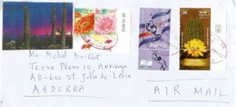 Cactus Echinopsis Et Tokyo 2020, Sur Lettre Israel , Adressée Andorra (2022) - Storia Postale