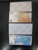 2 Billets Test Distributeurs Siemens Nixdorf Musterbanknote Test Note Spécimen 50 Et 100 - Specimen