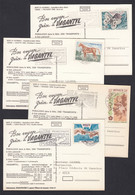 FOUR Postcard Postale Carte Postkarte Classic Automobiles Cars All Displaying Cancelled Monaco Stamps On Reverse 1970s - Briefe U. Dokumente