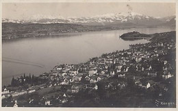 CPA HORGEN- TOWN PANORAMA, MOUNTAINS, LAKE ZURICH - Horgen