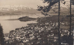 CPA HORGEN- TOWN PANORAMA, MOUNTAINS, LAKE ZURICH - Horgen