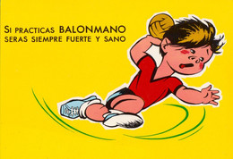 BALONMANO / HANDBALL / PALLAMANO - CARTE POSTALE HUMORISTIQUE PUBLICITAIRE / COMIC ADVERTISING POSTCARD - SPAIN (aj996) - Handbal
