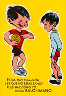 BALONMANO / HANDBALL / PALLAMANO - CARTE POSTALE HUMORISTIQUE PUBLICITAIRE / COMIC ADVERTISING POSTCARD - SPAIN (ak002) - Handball