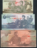 KOREA NORTH  P49-57   1,5,10,50,100,200,500,1000,5000 WON (2008) COMPLETE SET OVERPRINT  "95"      UNC. - Corée Du Nord