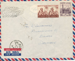 Egypt Air Mail Cover Sent To Denmark - Aéreo