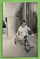 Porto - REAL PHOTO - Menino E O Seu Triciclo, 1950 - Brinquedo - Toy - Portugal - Jeux Et Jouets