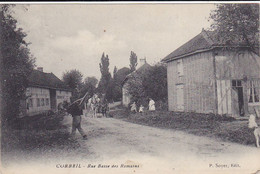 Cpa-91- Corbeil --animée- Rue Basse Des Romains - Attelage --edi Soyer - Corbeil Essonnes