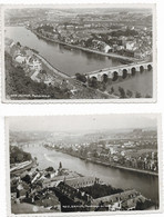 - 2465 -  NAMUR   Panorama , Confuent , Péniche , Tram   ( 2 Photo Carte Mosa ) - Namur