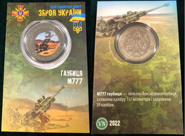 Ukraine - 5 Karbovantsev 2022 UNC Howitzer M777 Weapons Of Ukraine Brass Metal White In Booklet Lemberg-Zp - Ukraine