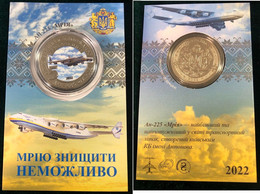 Ukraine - 5 Karbovantsev 2022 UNC AN-225 Mriya Brass Metal White In Booklet Lemberg-Zp - Ukraine