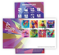 GB UK New 2022 Birmingham CWG Commonwealth Games Postcards Bicycle, Bicycling, Cycling, Basketball , Athletics FDC (**) - Non Classificati