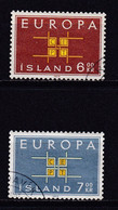 ICELAND, 1963, Used Stamp(s) , Europe CEPT, Michel Nr(s).  373-374, Scannr. 22457 - Gebraucht