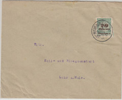 DR-Infla - 20 Mrd. Korbdeckel Dst. Brief/4-fach-Tarif Nürnberg 10 30. NOV 23 - Covers & Documents