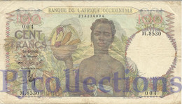 FRENCH WEST AFRICA 100 FRANCS 1950 PICK 40 AVF - Westafrikanischer Staaten