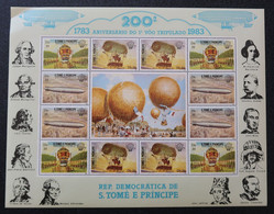 Sao Tome Et Principe 1983 Aviation Zeppelin Ballon Feuillet Balloon Sheetlet St Thomas & Prince - Sao Tome And Principe
